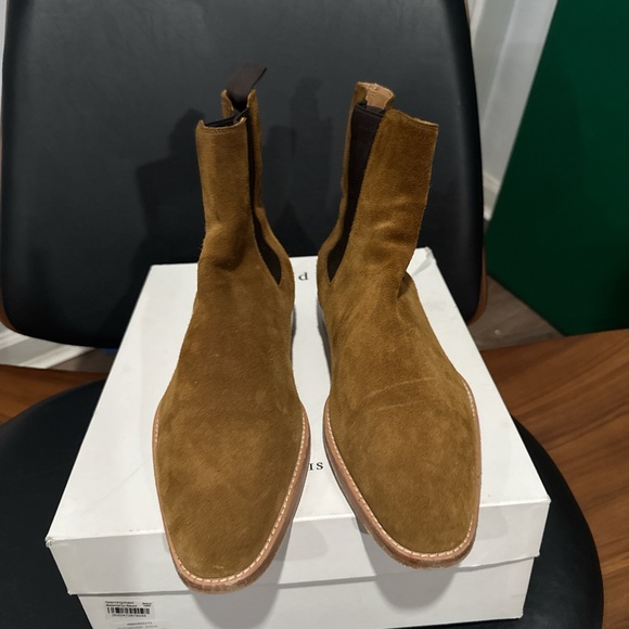Sandro Men's Caramel H19 Suede Chelsea Boots 43 (US 10) - Picture 2 of 7